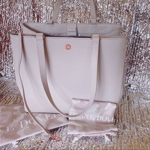 Dagne Dover Allyn Tote Large color Bone Leather